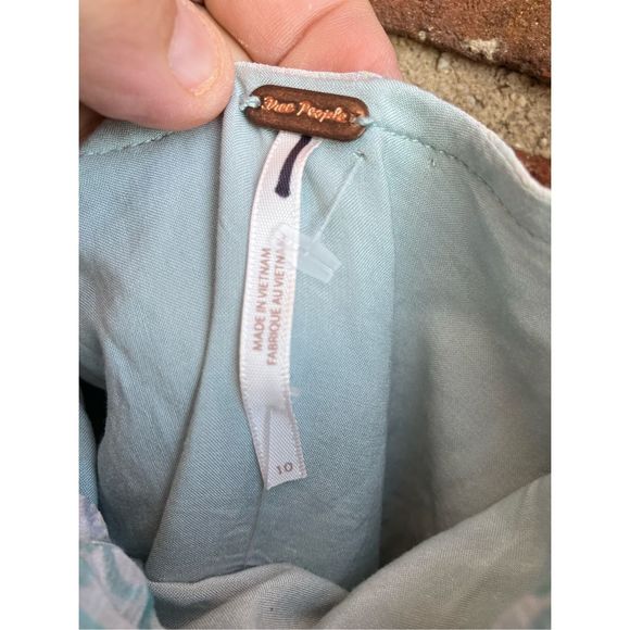 Free People Heart To Heart Floral Midi Dress in Ocean Combo Size 10 NWOT - Picture 7 of 8